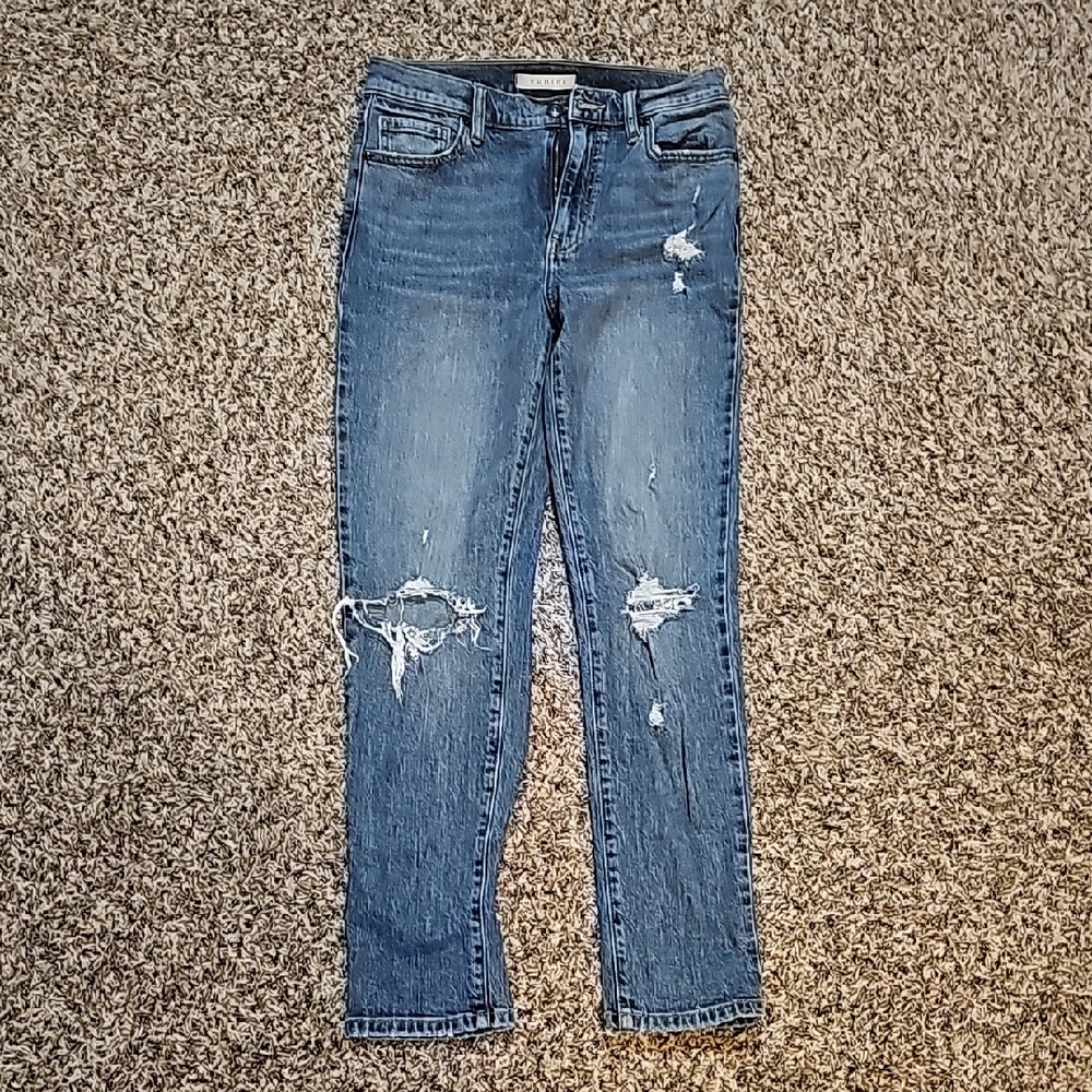Women's Blue Distressed Jeans